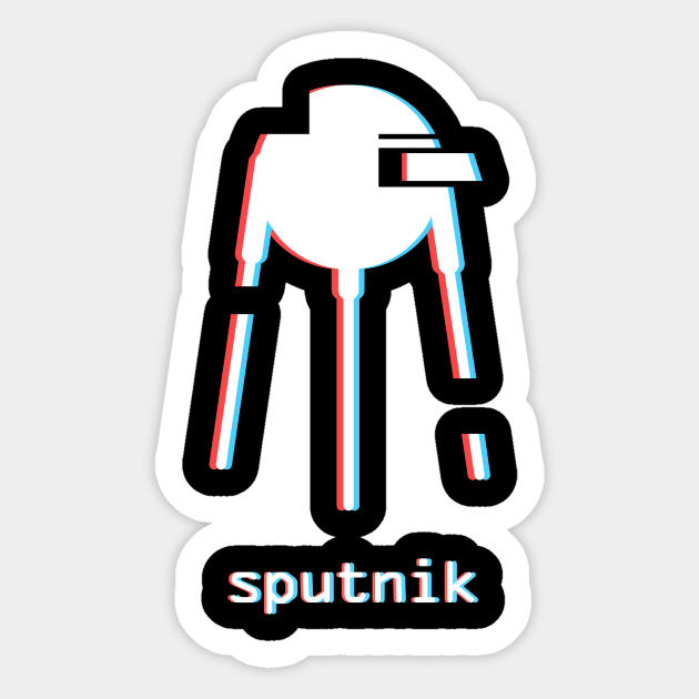 Sputnik | Soviet Union USSR Russian Space Program Sticker by MeatMan